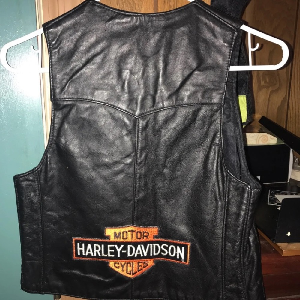 Leather Harley vest